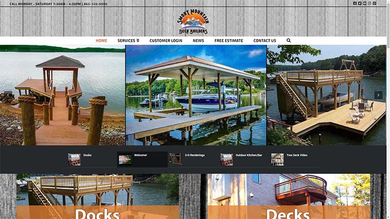 Construction related website with Buildertrend® lead tracking